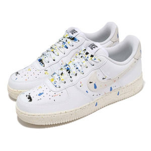 Nike Air Force 1 Low '07 LV8 Paint Splatter White Sail Sneakers Size 15 Men's